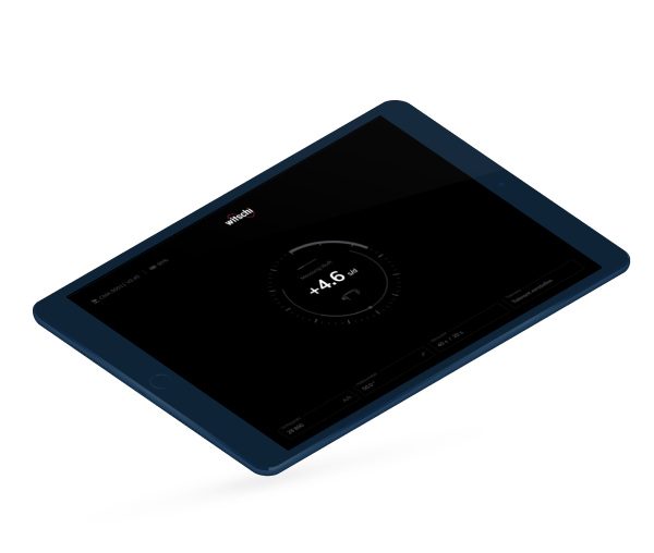 Screenshot der iPad App, die für Witschi Electronics erstellt wurde.