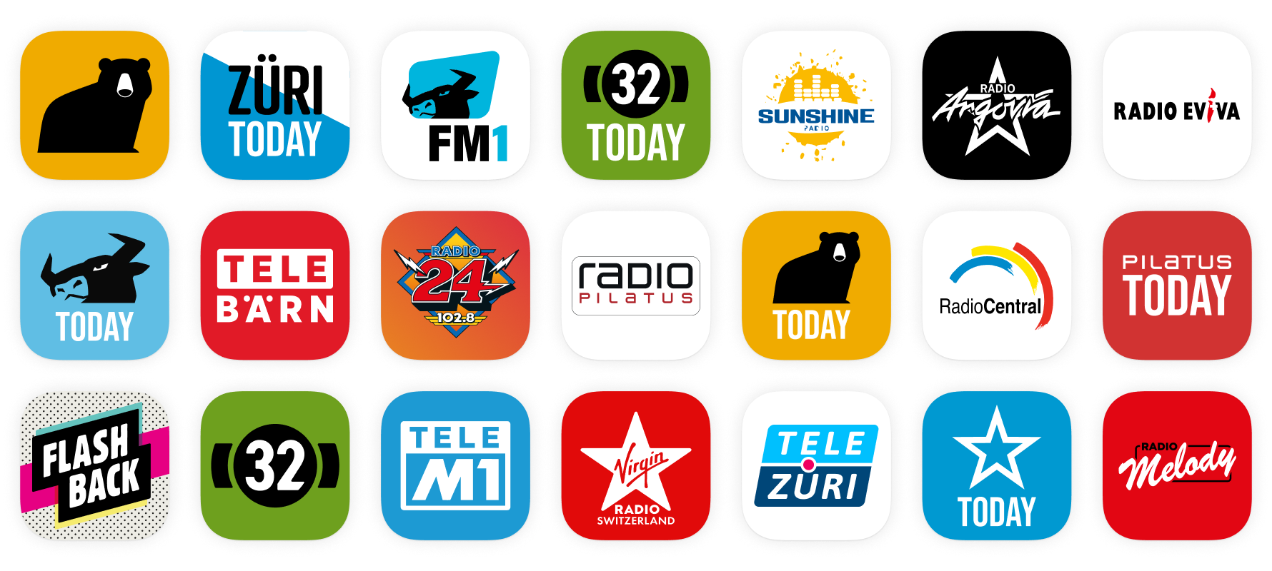 Die Vielzahl an verschiedenen Marken die eigene Radio Apps haben