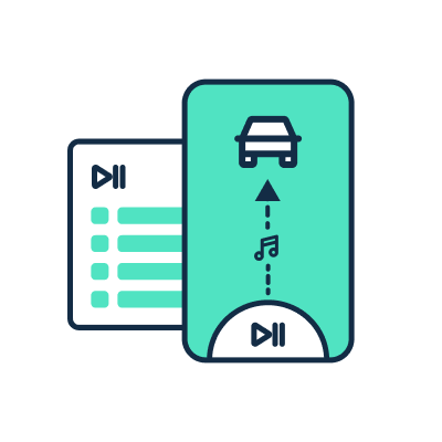 illustration für Mobile Audio-Player mit Car-Integration