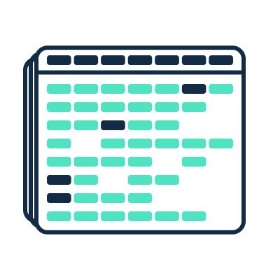 illustration eines generieten Stundenplans