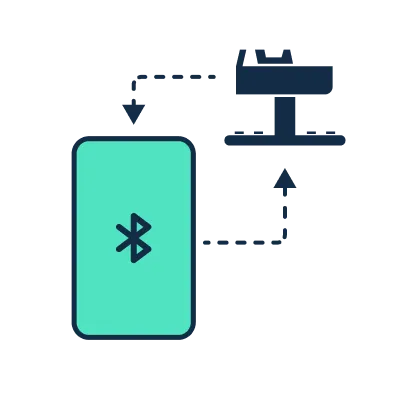 illustration für Bluetooth verbindung zwischen Smartphone und anderem Gerät