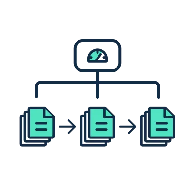 illustration für Dokumenten Pipelines mit übergeordnetem Cockpit