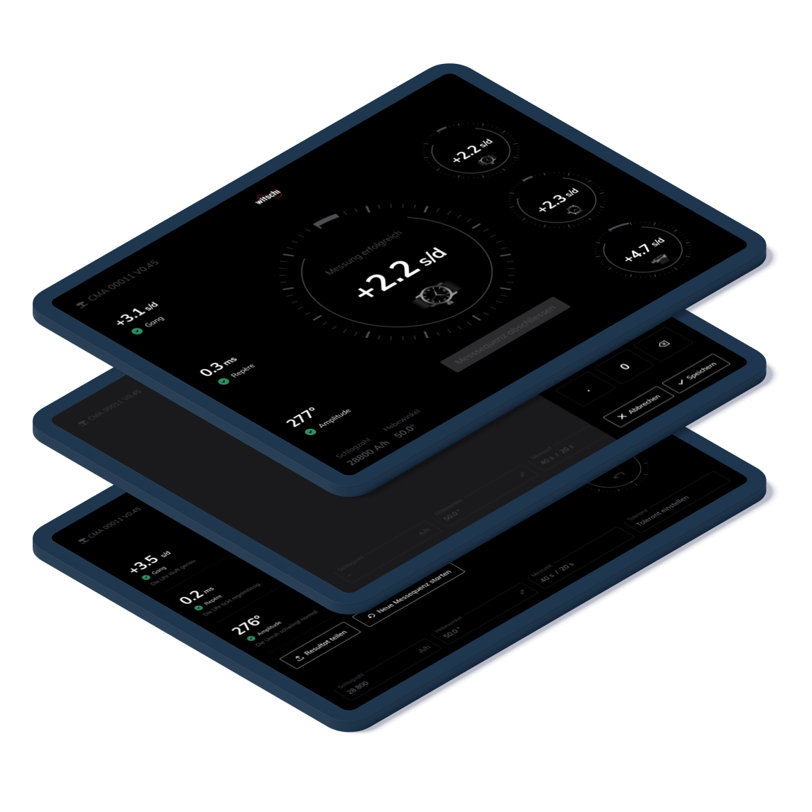 iPad App die mit dem Chronomaster Air verbindet um Mechanische Uhren zu messen,